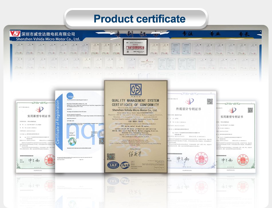 Planetary DC Geared Motor 350 RPM certificate Planetary DC Geared Motor 350 RPM certificate